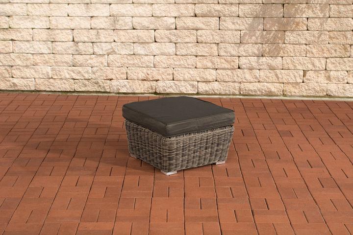 CLP Mandal Footstool Anthracite Grey Marbled
