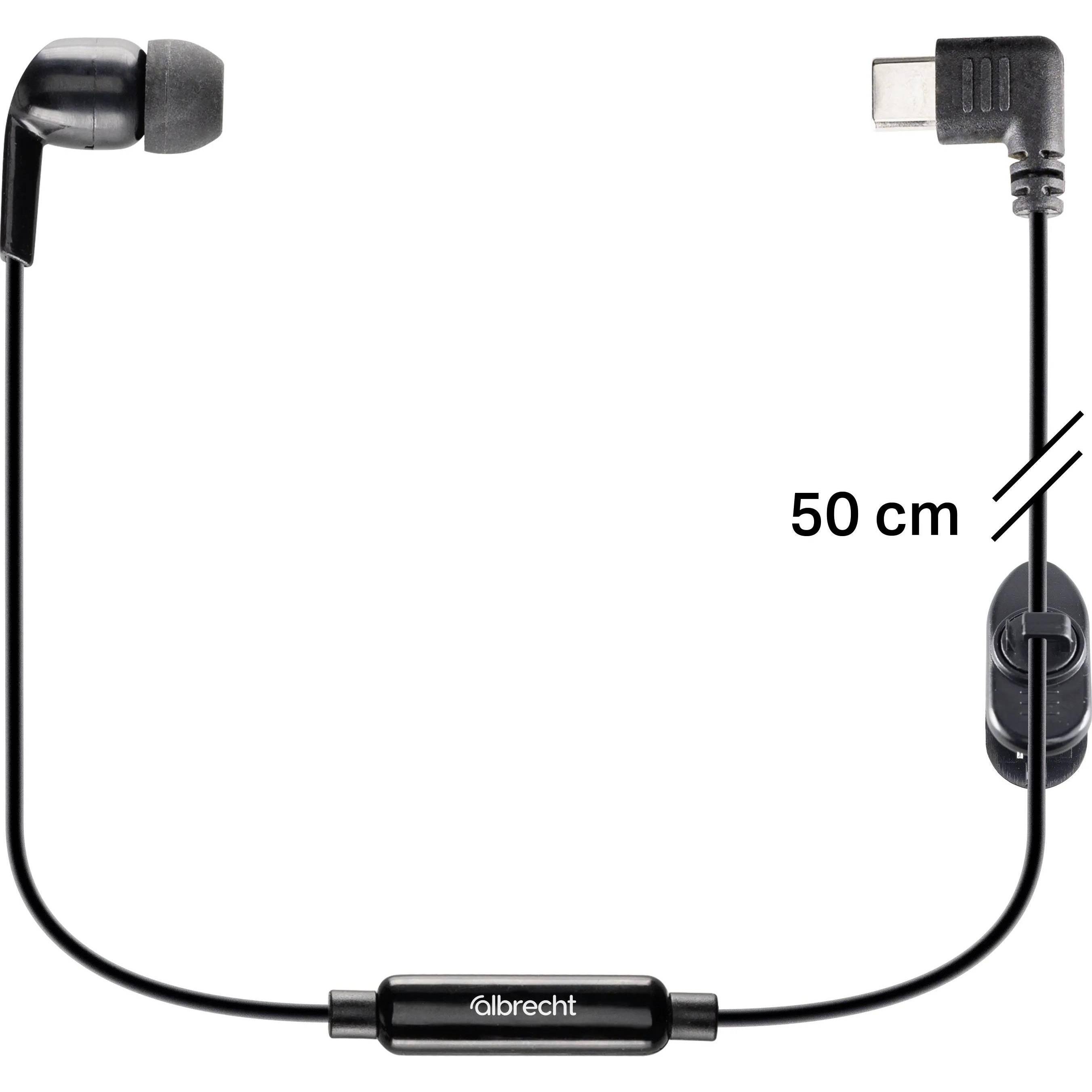 Albrecht Cuffie auricolari Tectalk biz 50cm, Accessori per walkie talkie