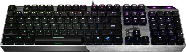 Actual product image MSI Vigor GK50 Low Profile Keyboard USB QWERTY US English, Metallic (US, Cable)