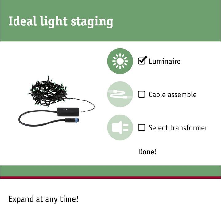 Produktbild Paulmann Outdoor Plug & Shine Lichterkette Yuna (7.40 m)