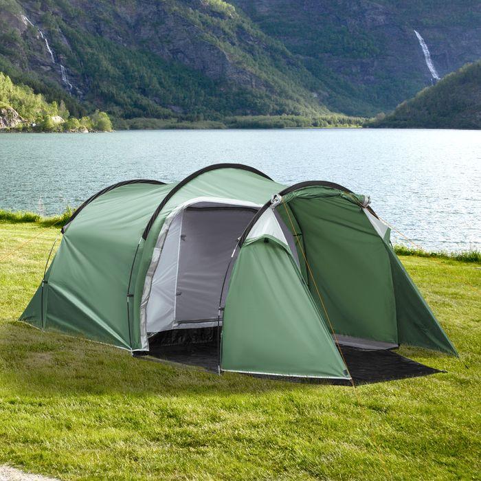 Image du produit Swisshandel24 Tente pour 2-3 personnes 190T tente tunnel tente de camping avec piquets fibre de verre polyester (Tente tunnel, 3 personnes)