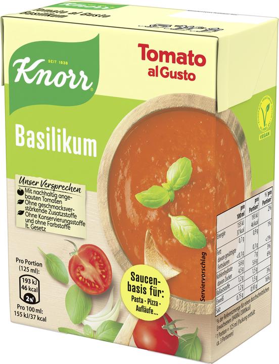 Actual product image Knorr Tomato al Gusto Basilikum (370 g)