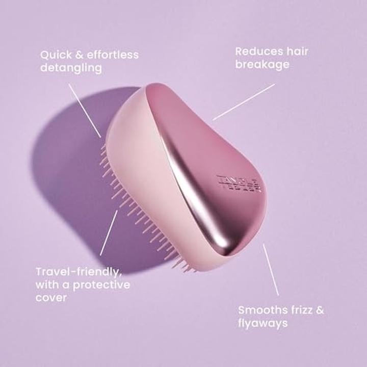 Actual product image Tangle Teezer The Compact Styler Detangling Hairbrush with Protective Cover Two-Tiered Teeth Design