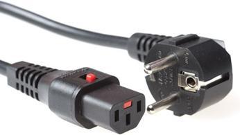 Produktbild Iec Lock 230V connection cable CEE 7/7 male(angled) - C13 lockable black 2.00m (2 m)
