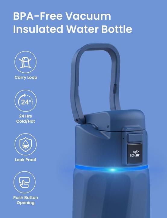 Productafbeelding WaterH BOOST Chug Lid - Magnetite Blue (24oz./710ml) (0.71 l)