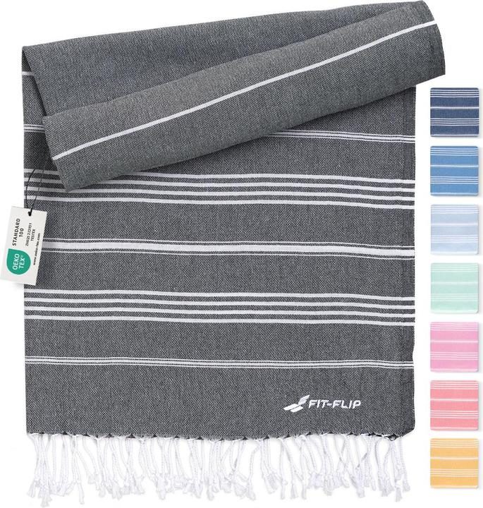 Actual product image Fit-Flip Hamamtuch Baumwolle Recycelt 100x200cm (100 x 200 cm)