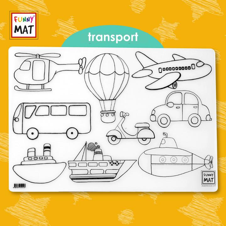 Actual product image Funny Mat Reusable Painting Mat VEHICLES