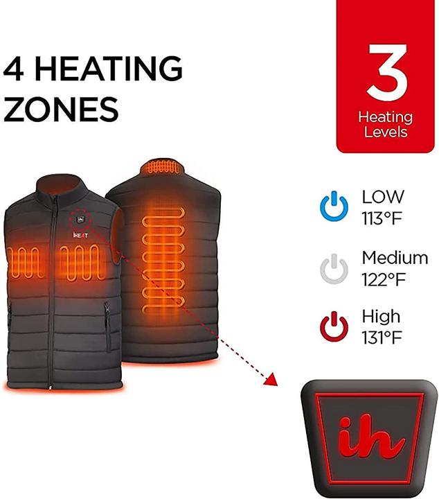 Actual product image iHeat Heated Vest, Black M (M)