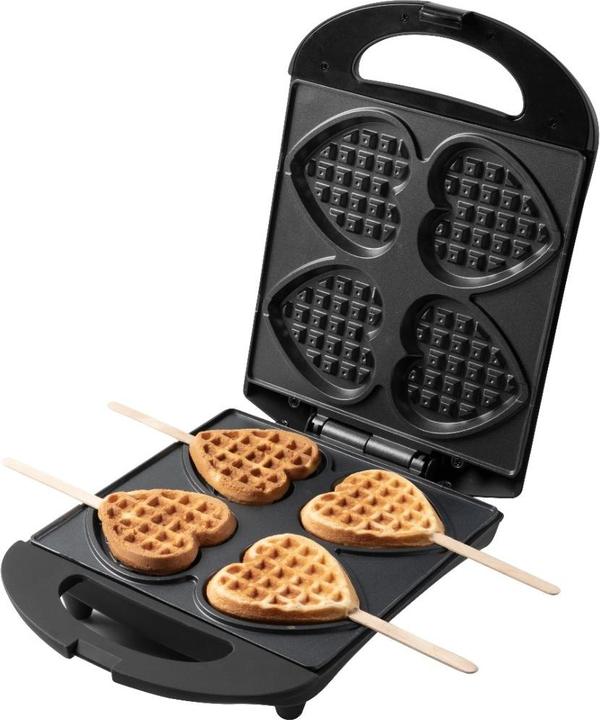 Actual product image Bestron Heart waffle maker, black
