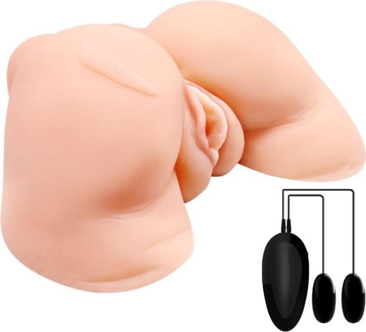 Actual product image Crazy Bull Natural Skin Masturbator, Double Vibrating Egg