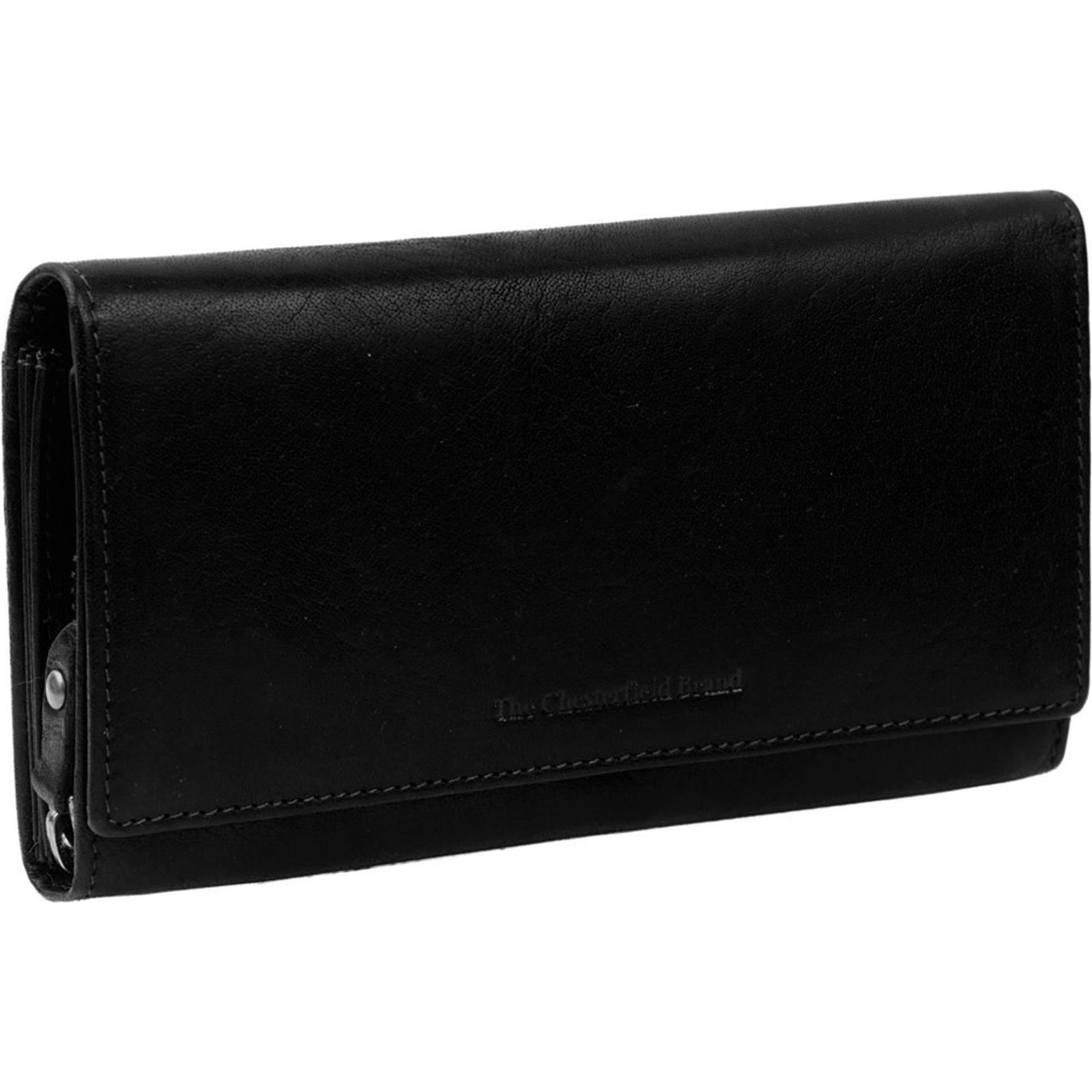 The Chesterfield Brand, Damen, Portemonnaie, Antique Buff Geldbörse RFID Schutz Leder 18 cm, Schwarz