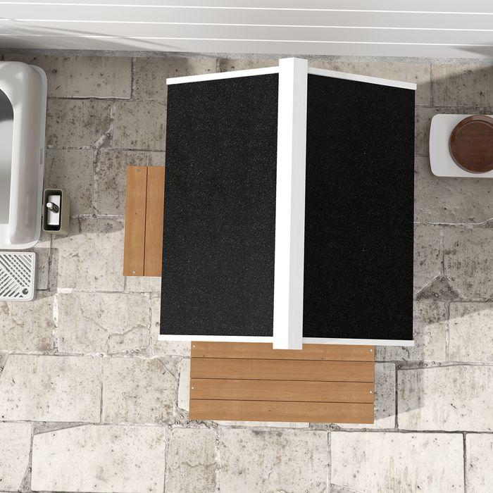 Produktbild Swisshandel24 Katzenhaus aus Holz Katzenhöhle mit Fenster, Balkon für Indoor, Outdoor Braun (Katze)