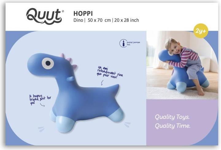 Actual product image Quut Hoppi - Bouncing Dino - Cosmic Blue, bouncy animal