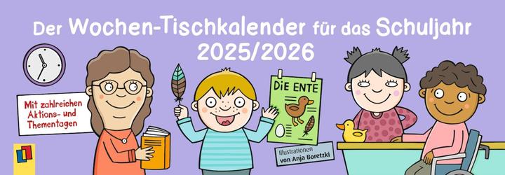 Actual product image The weekly desk calendar for the 2025/2026 school year (German)