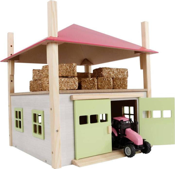 Immagine prodotto Kids Globe Farming Fienile in legno con deposito 1:32 - Rosa
