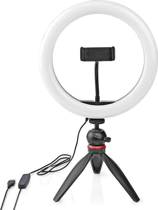 Produktbild Nedis Ringlicht | 10 inch | 120 LED's | 2700 - 6700 K | Stativ | Schwarz (Stableuchte)