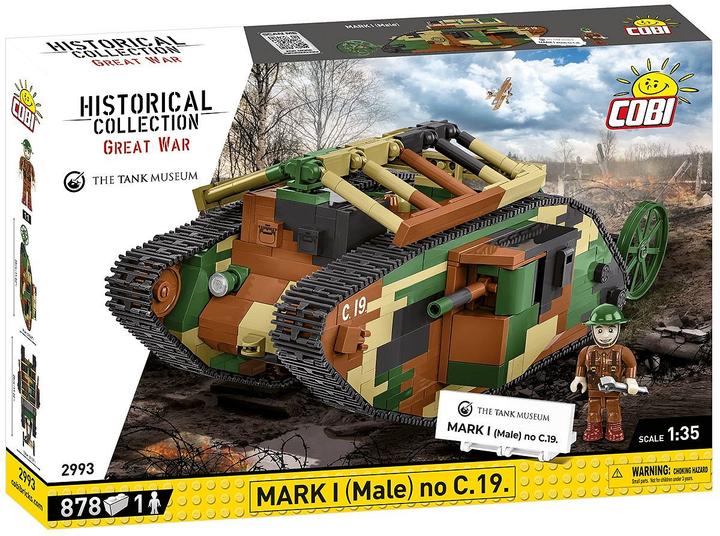 Actual product image Cobi Historical Collection Great War British Tank Brand I Male no C.19