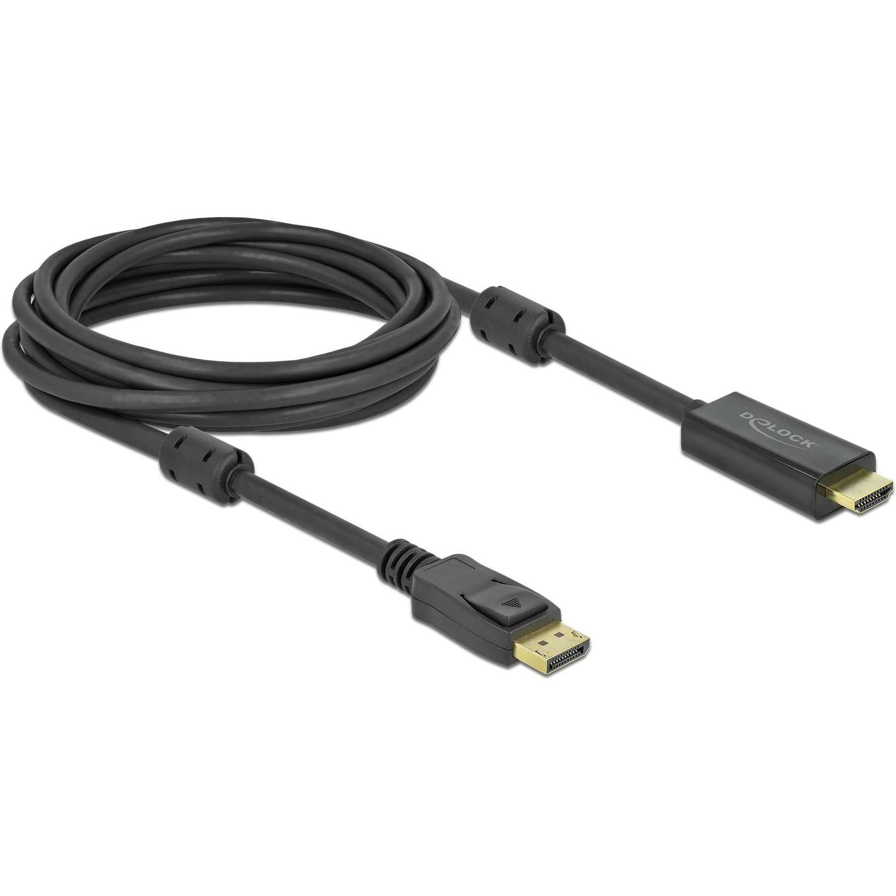 Thumbnail - Delock DisplayPort — HDMI (Typ A) (5 m, HDMI, DisplayPort), Video Kabel