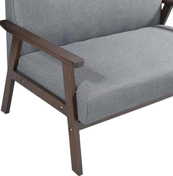 Produktbild En.Casa 2-Sitzer Polstersofa Kinda 121x69x75 cm Grau (2-Sitzer)