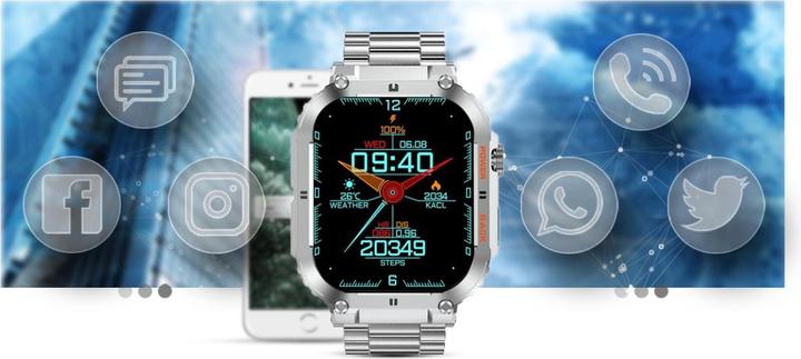 Produktbild Gravity SMARTWATCH MĘSKI GT6-7 - WYKONYWANIE POŁĄCZEŃ, MONITOR SNU (sg020g)