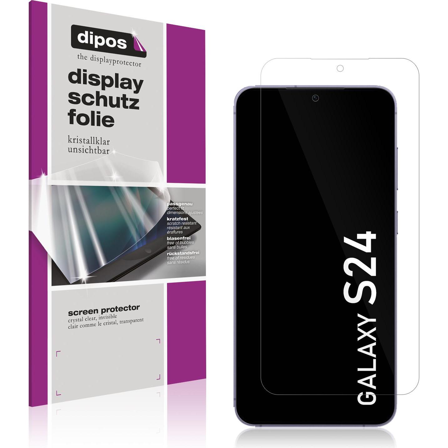 Dipos Displayschutzfolie Crystalclear (4 Stück, Samsung Galaxy S21), Smartphone Schutzfolie, Transparent