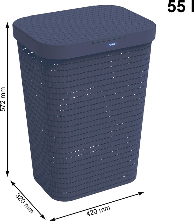 Actual product image Rotho Set of 2 laundry bins 55 l COUNTRY (55 l)
