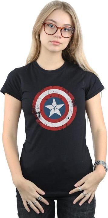 Immagine prodotto Captain America Civil War Distressed Shield Maglietta Donna (L)