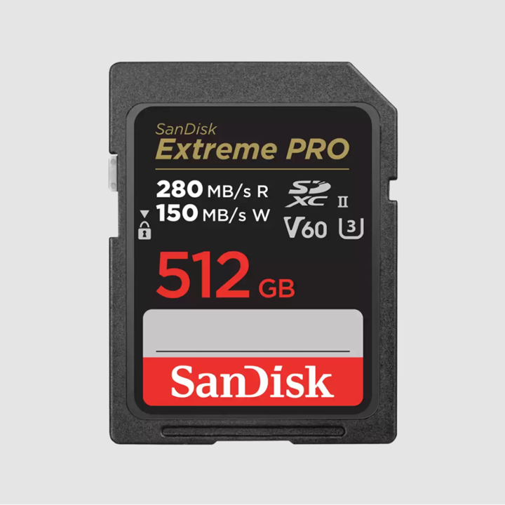 Image du produit SanDisk Extreme PRO UHS-II V60 (512 Go, SDXC, U3, UHS-II)