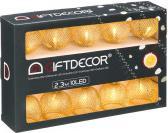 Actual product image Giftdecor led strip 10 gold lantern with outer box (230 cm)