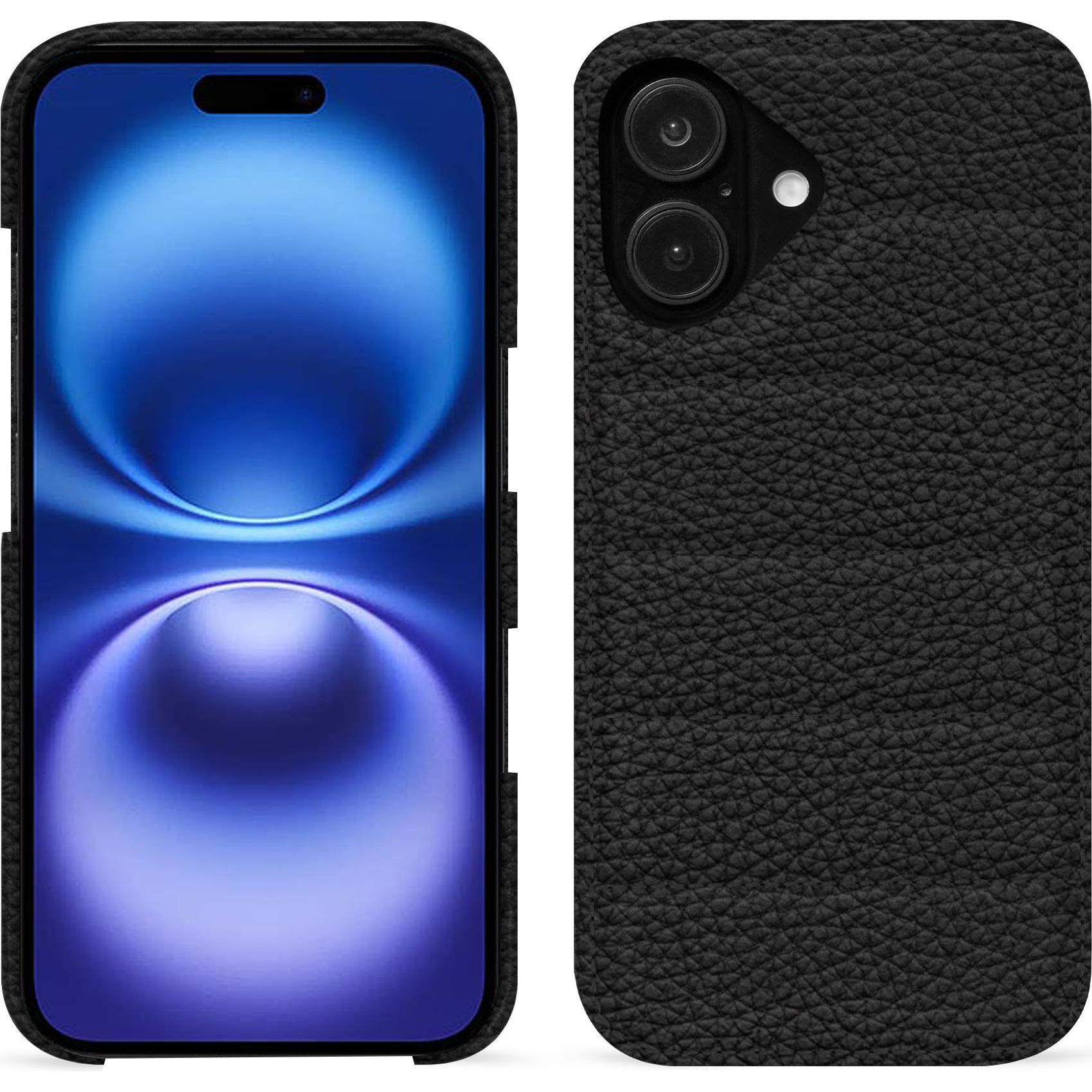 Noreve Lederschutzhülle (Apple iPhone 16), Smartphone Hülle, Schwarz