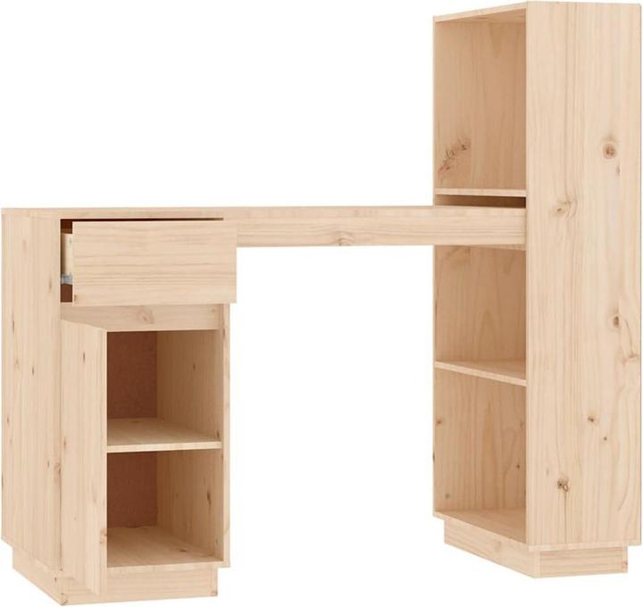 Produktbild VidaXL Schreibtisch 110x53x117cm Massivholz Kiefer Computertisch Bürotisch