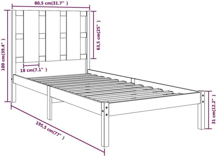 Image du produit vidaXL Sigvard (75 x 190 cm)