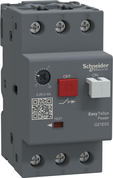 Actual product image Schneider Easy TeSys motor-protective circuit-breaker 0.25-0.4A GZ1E03