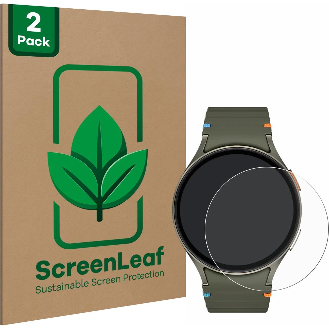 ScreenLeaf Schutzfolie nachhaltiger Displayschutz Displayschutzfolie Folie Klar Transparent, Smartwatch Schutzfolie, Tra...