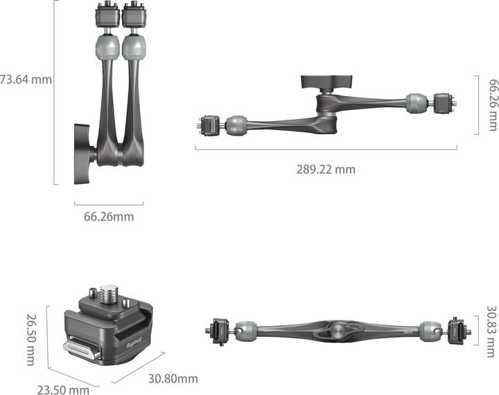 Image du produit SmallRig HawkLock H21 Quick Release Rosette Magic Arm (11") 4489 (Trépied suspendu)