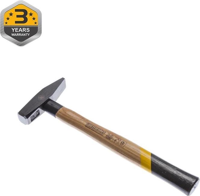 Actual product image Forte tools Metalworker's hammer with wooden handle, 300 g head weight, hammer with wooden handle, premium tool (300 g)