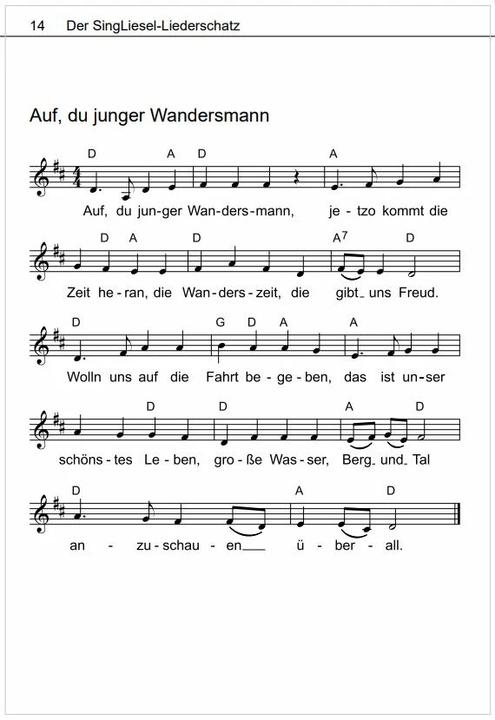 Produktbild Die schönsten Volkslieder - Das Liederbuch (Deutsch, SingLiesel Verlag, 2020)