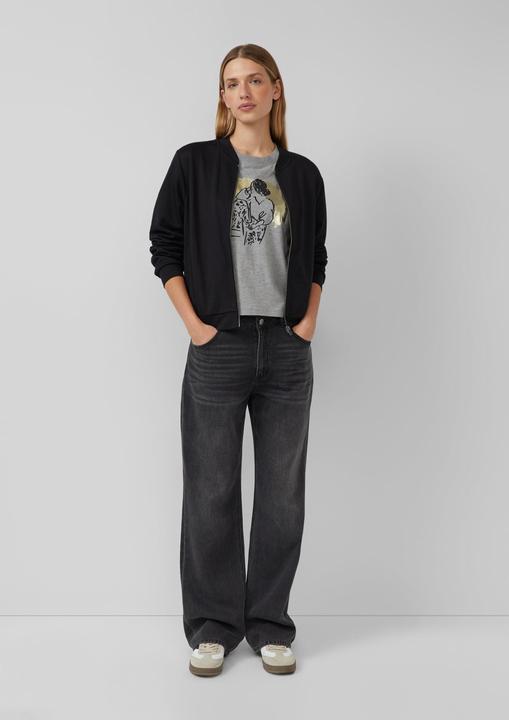 Produktbild s.Oliver Sweatshirt Jacke Weicher Interlock-Blouson mit Eingrifftaschen (36)