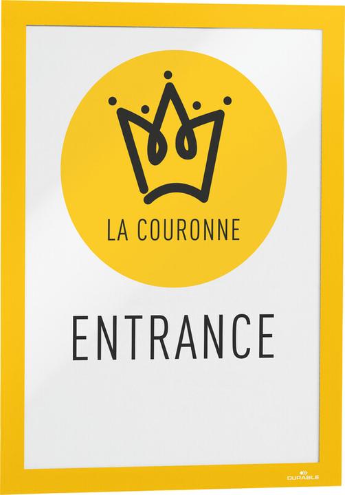 Actual product image Durable 2 magnetic frames self-adhesive DURAFRAME® yellow