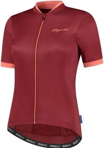 Image du produit Rogelli Maillot de cyclisme Essential Femme - Maillot de cyclisme manches courtes - Bordeaux/Coral (M)