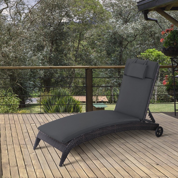 Produktbild Outsunny Liegenauflage mit Kopfkissen