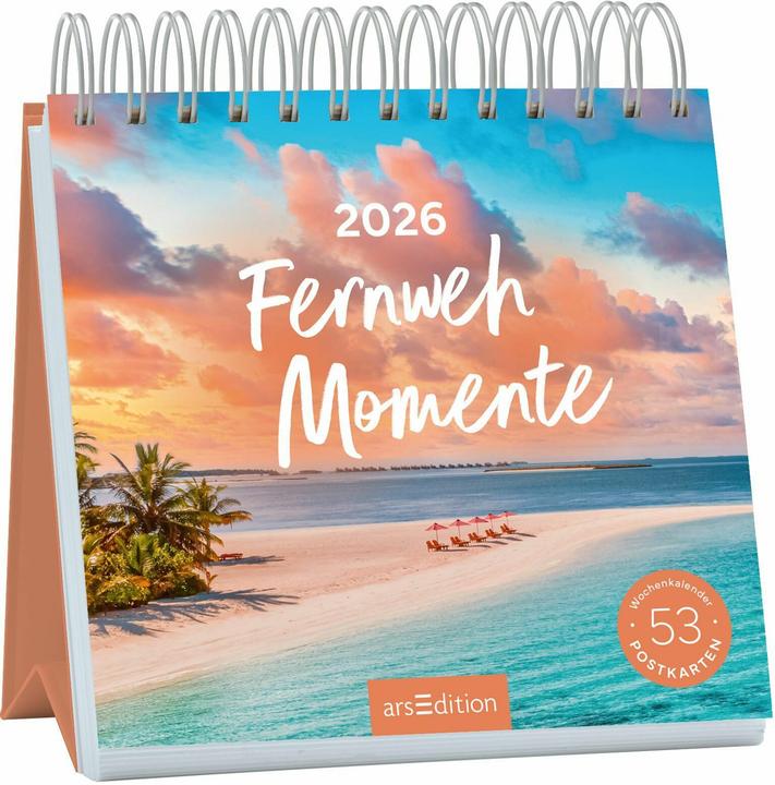 Postkartenkalender Fernwehmomente 2026 (17 x 17 cm)