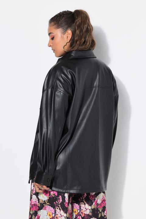 Immagine prodotto Studio Untold Hemd, Oversize Shape, Fake-Leder, Fransen-Taschen (54, 56)