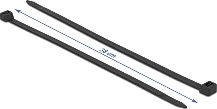 Actual product image Delock Cable tie heat resistant L 380 x W 7,6 mm black 50 pieces (Plastic cable ties, 380 mm, 50 pcs.)