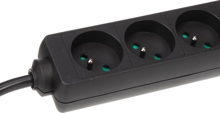 Produktbild HQ Power 4-FACH-STECKDOSENLEISTE MIT SCHRUMPFSCHLAUCH - 3G2.5 - 1.5 m - STECKER-TYP E (FRANZÖSISCHES SYSTEM) (4x, CEE 7/5, 1.50 m)