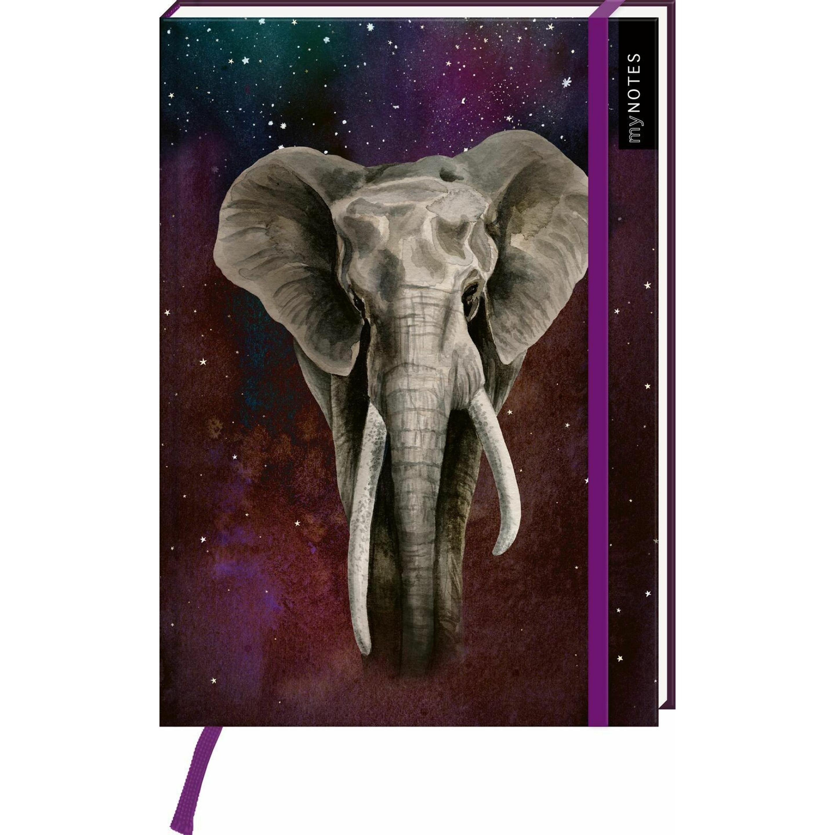 Thumbnail - Ars Edition, Heft + Block, Notizbuch A5, My Notes, Elefant (A5, Kariert)