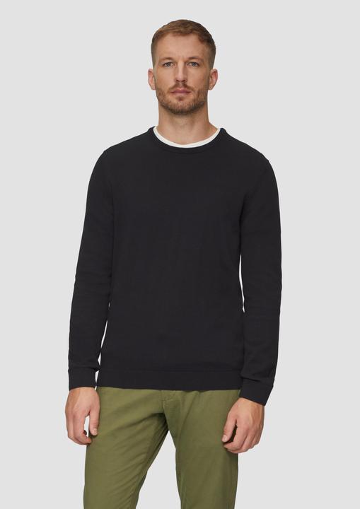Produktbild S.Oliver Strickpullover Strickpullover mit Logo-Stickerei (S)
