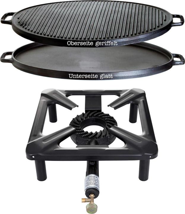 All'Grill Stool cooker set (large) with cast iron grill plate Ø 55 cm - without safety pilot