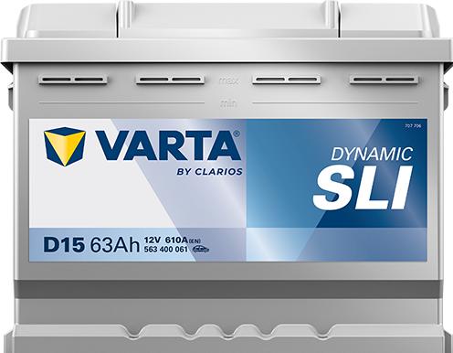Actual product image Varta Silver Dynamic D15 (12 V, 63 Ah, 610 A)