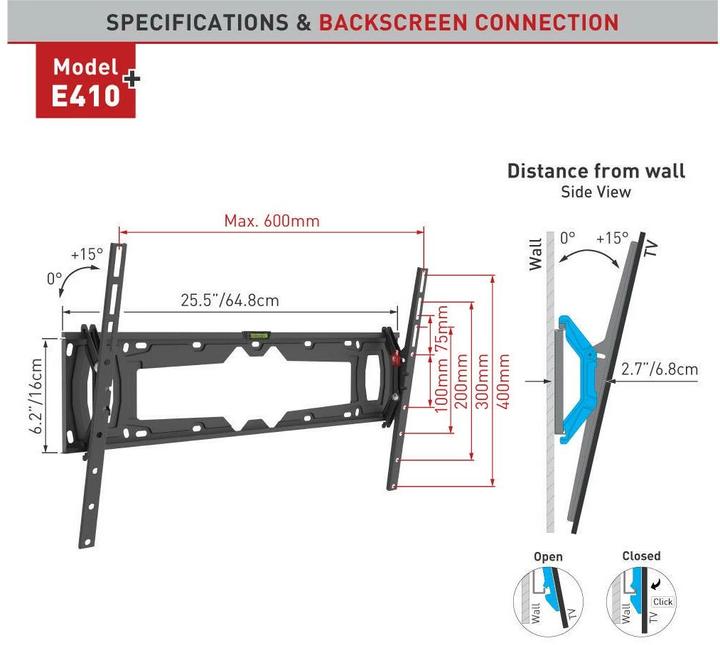 Produktbild Barkan E410+ (Wand, 90", 60 kg)